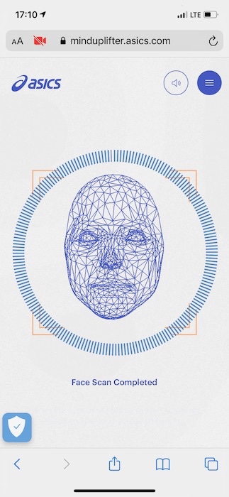 Facial Scan Mind Uplifter Asics Studie mit Bild für Facial Scan Mind Uplifter