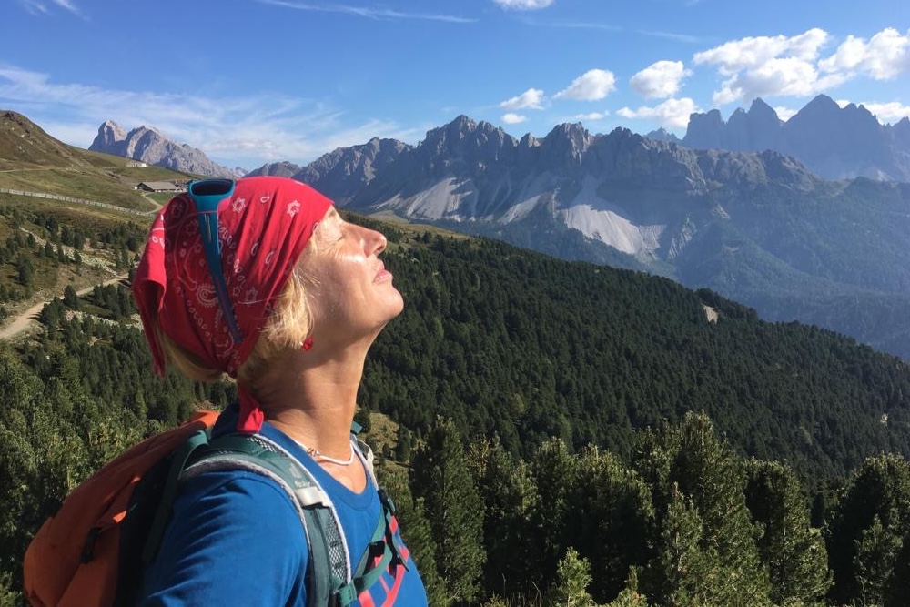 RUNTiMES Frauen-Lauf-Special 27 Autorin Frauke Gerbig beim Bergwandern
