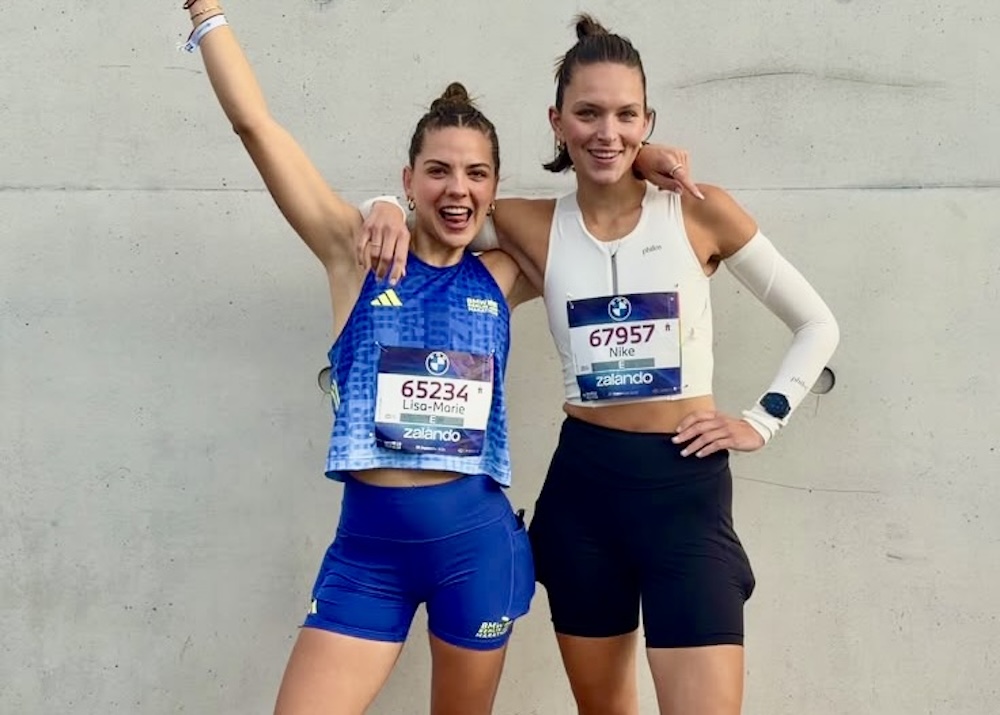 Strava für Läuferinnen 6 Lisa Klein beim Berlin-Marathon mit Lauffreundin