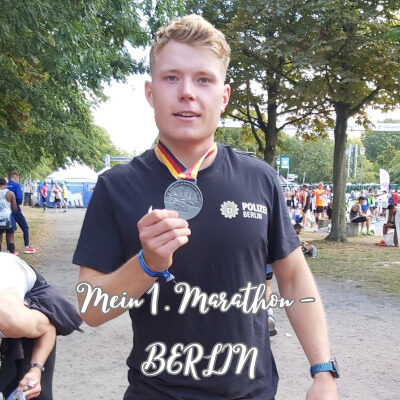 Lauf-Community Polizeischüler läuft seinen ersten Marathon in Berlin
