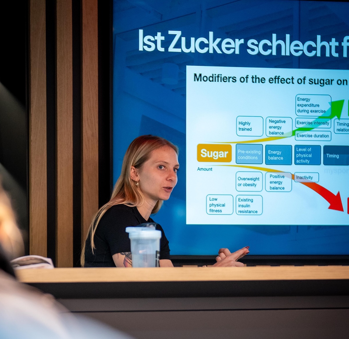Energiebedarf für Läuferinnen: Gesund essen und trotzdem zu wenig? 5 Miri Krug im Vortrag